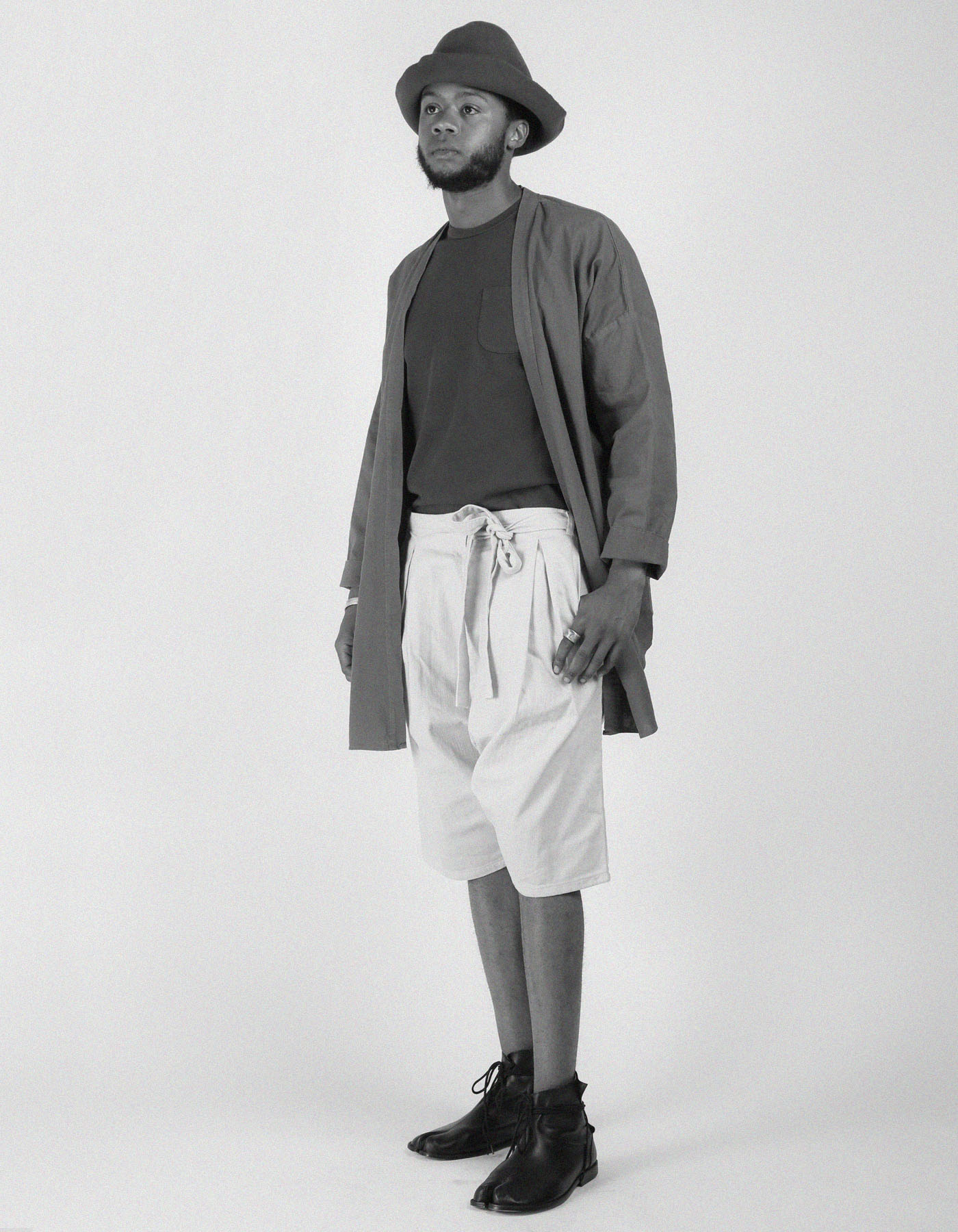 MOMOHIKI SHORTS - BLACK | Prospective Flow | Japanese Fashion for